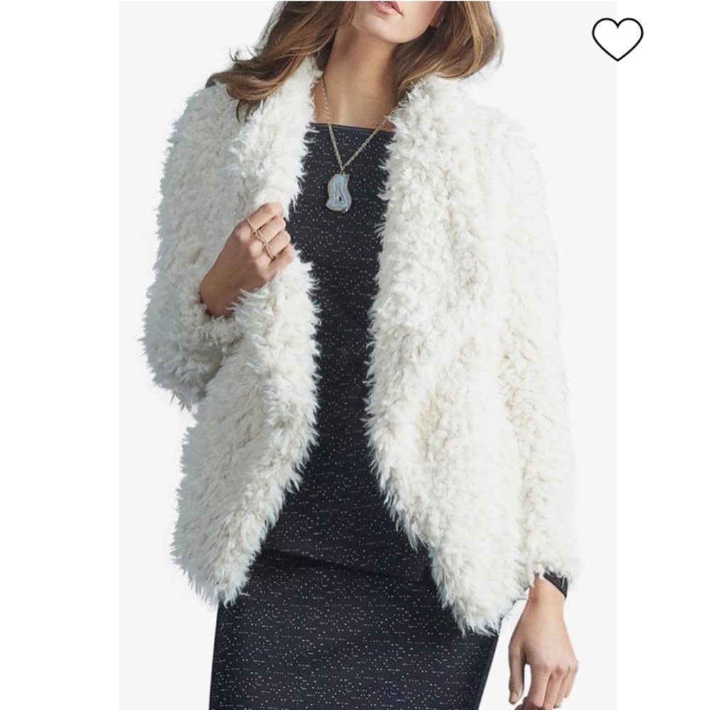 Tart Collections Cream/White Faux Fur Jacket